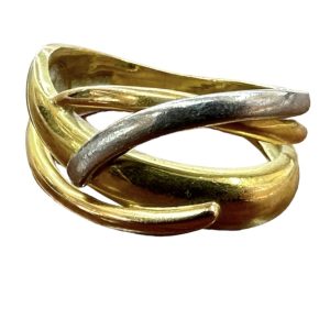 K18/Pt900　金ベース　コンビリング　18金　プラチナ900